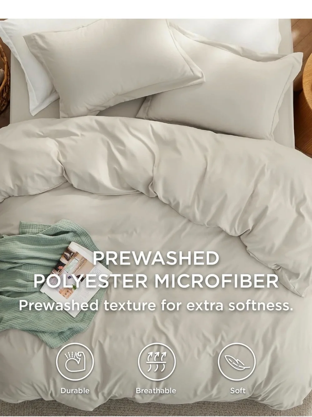 Luxurious Soft White Queen Duvet Cover Set With A Fitted Sheet